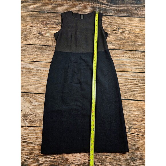 St. John Hand Sewn Suit Black Brown Boucle Knit Zip Jacket 8 Pencil Dress 6 EUC! - Picture 10 of 12